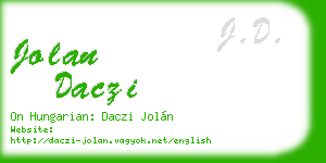 jolan daczi business card