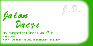 jolan daczi business card